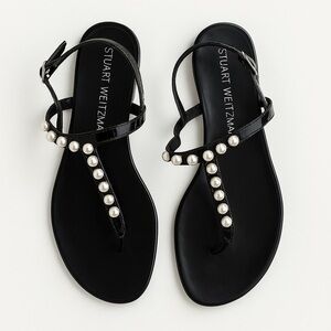Stuart Weitzman Pearl T-Strap Sandals – Size US 7 / EU 38